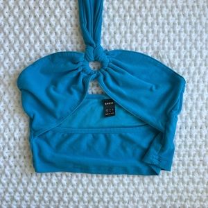 SHEIN halter neck crop top